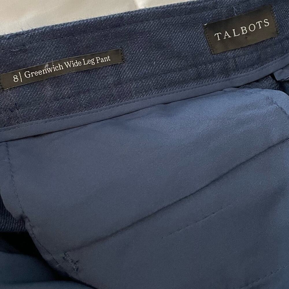Talbots Greenwich Wide Leg Linen Pants - Picture 7 of 8
